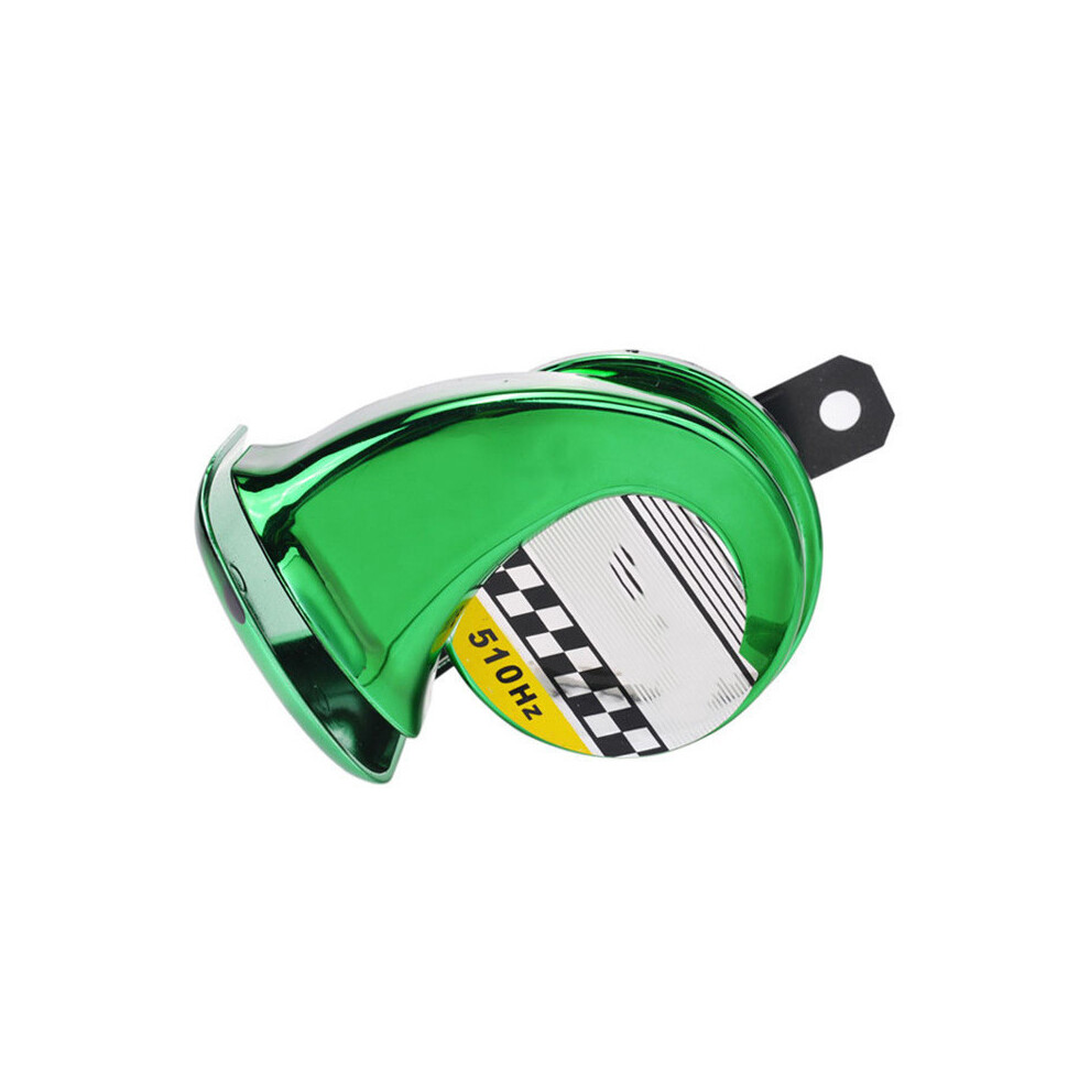 (1 Pc ) 12V Motorcycle Waterproof Snail Horn Super Sound Monophonic Scooters Motorcycle Green 9132346946122