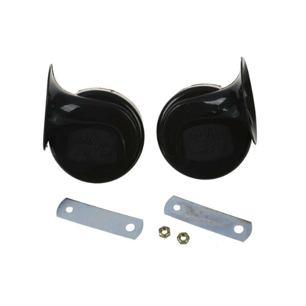 (2 Pcs ) 150/300Db Car Horn Universal Loud Pressure Klaxon Speaker 12V Waterproof Black 9132346946474