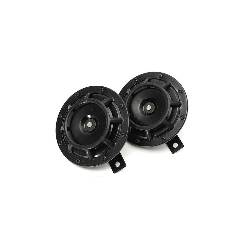 () 2Pc/Pair Car Horn Loud Compact Electric Blast Super Tone Hella Horn Black/Red 9132346949505