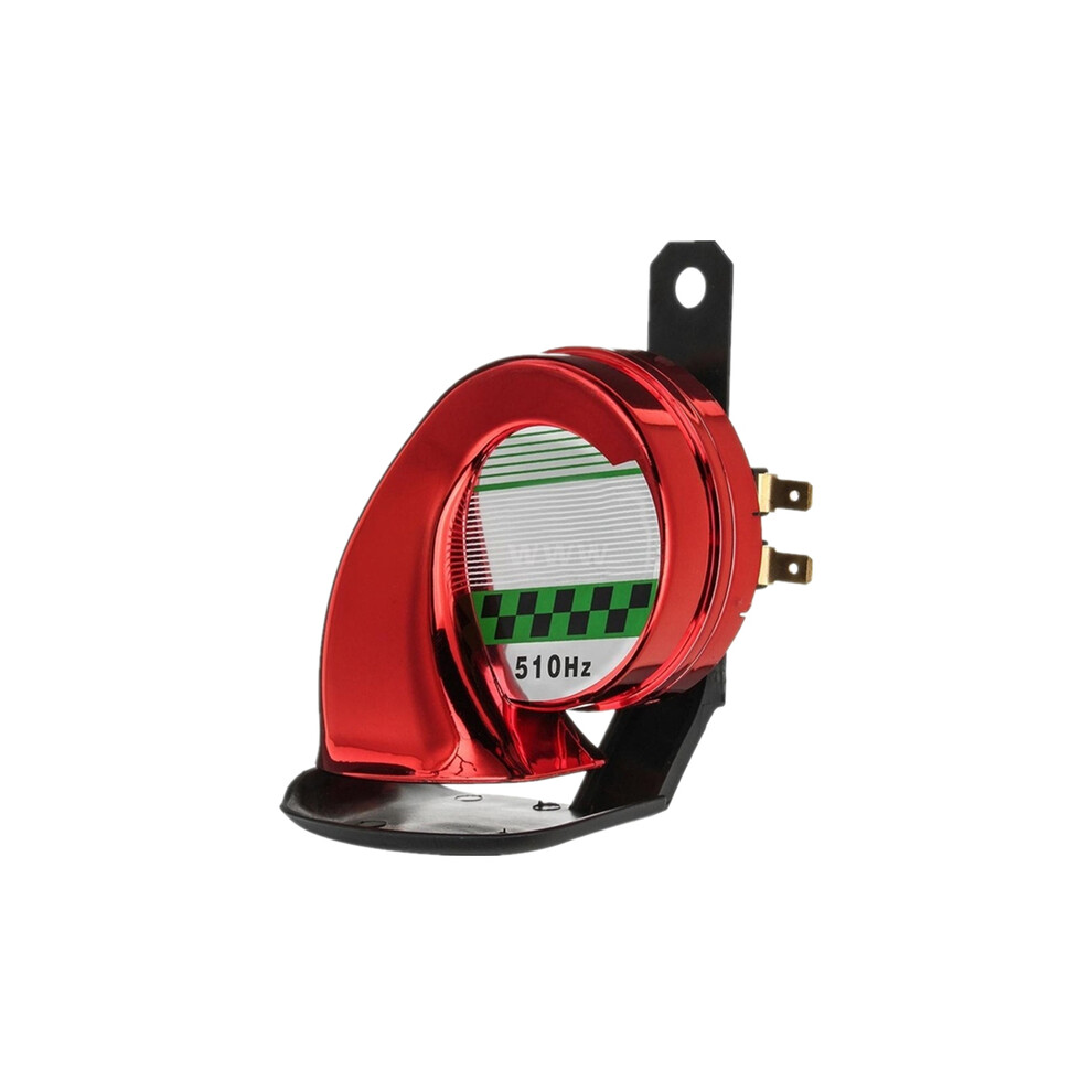 (Red) Universal 12V 130Db Electric Loud Snail Horn Siren Waterproof Car Motorbike Red 9132346954691