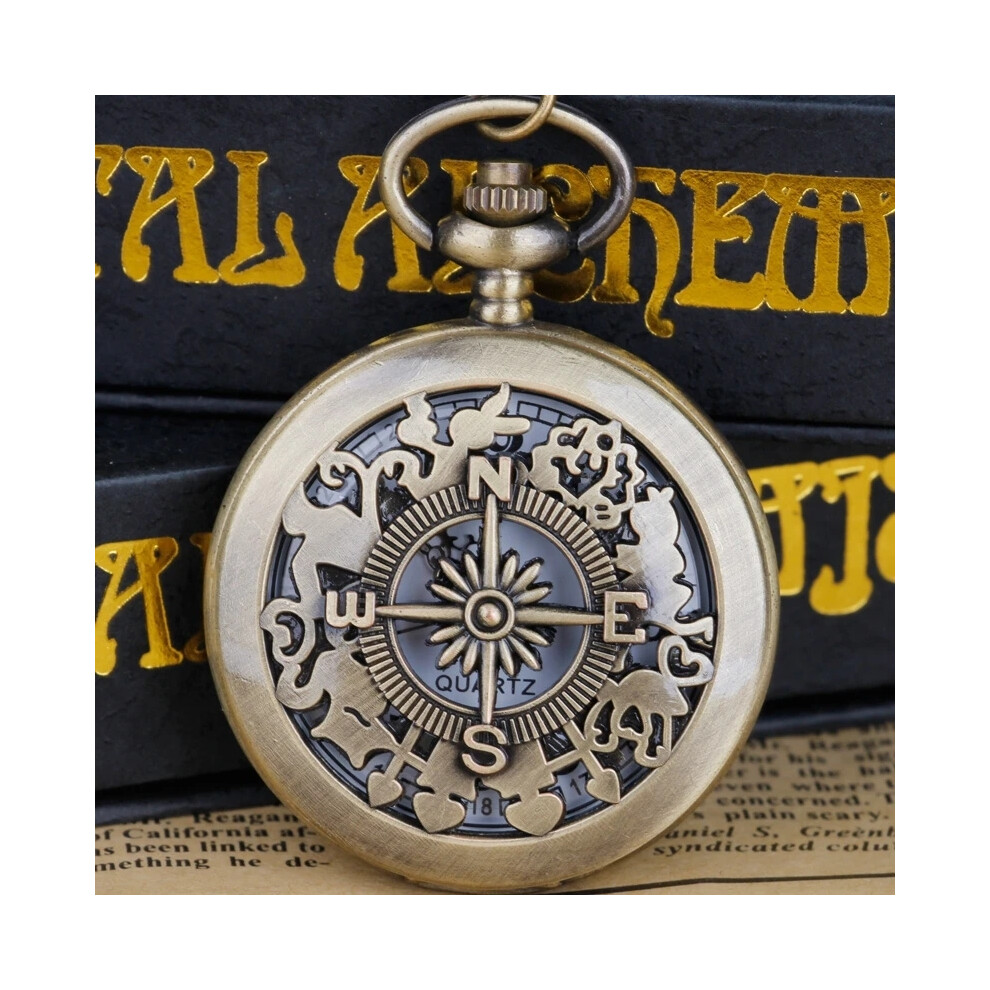 (XH3041) Classic Hollow Large Flower Key Rabbit Retro Pocket Watch reloj de bolsillo-image-OPC-PDRVGN8-NEW
