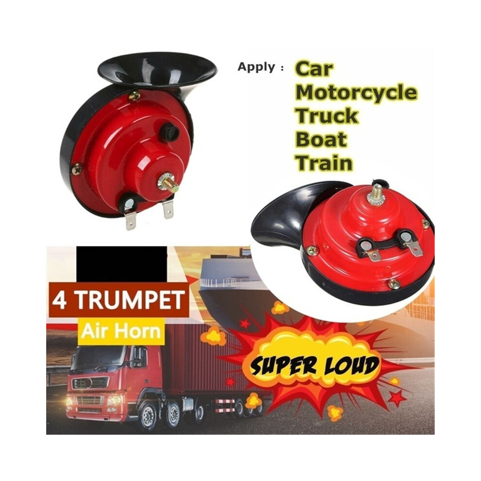 12V 115-130Db Trumpet Super Loud Air Horn Compressor With Mounting Kits 9132346939643