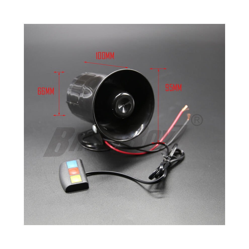 12V Auto Moto 3 Tone Siren Loud Car Horn Loudspeaker Ambulance Car Alarm 9132346939797