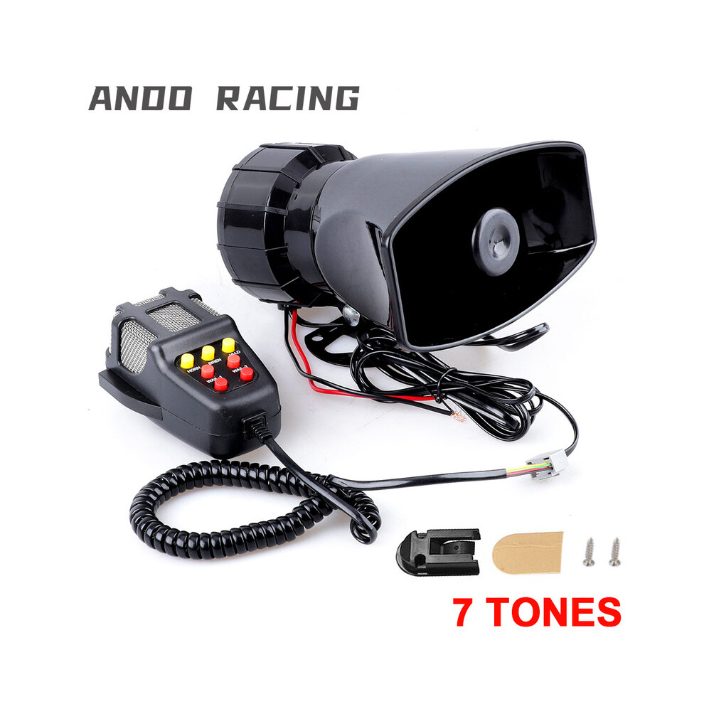 7 Sound Car Alarm Horn Dc 12V 100W 125Db With Mic Loud Motorcycle Siren 9132346941837
