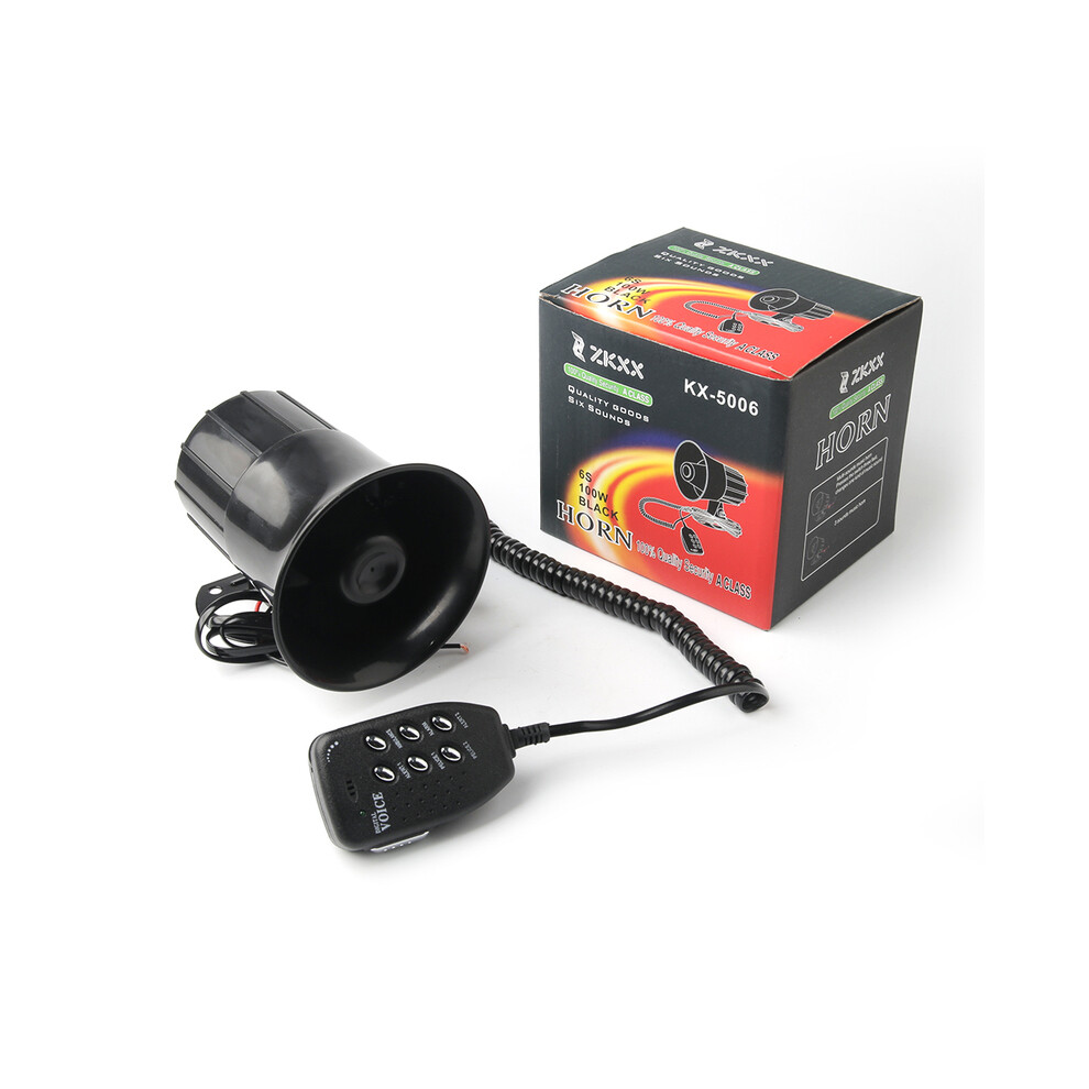 Siren Speaker Air Horn 125Db Loud 6 Sounds Alarm Claxon 12V For Auto Car 9132346942360