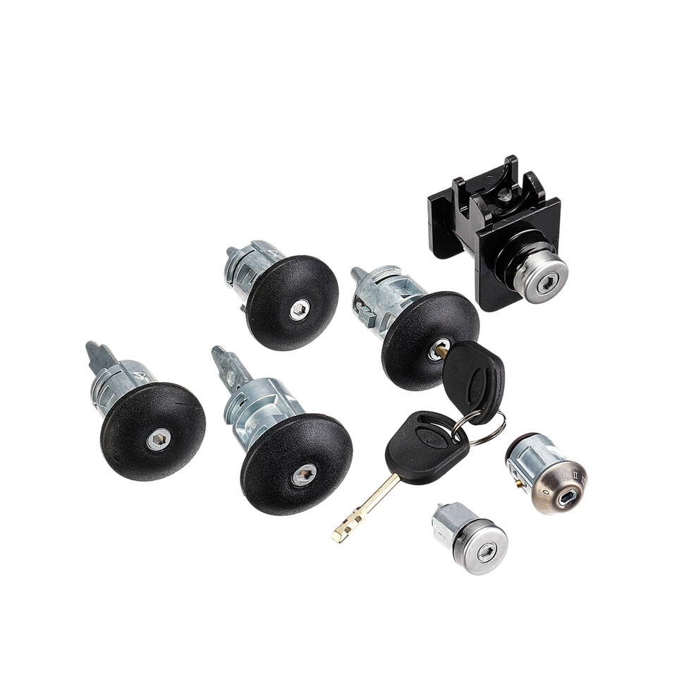 7Pcs Car Barrel Door Locks Keys Set 4359018 1C1a-V22050-Ba For Ford Transit 9132346942575