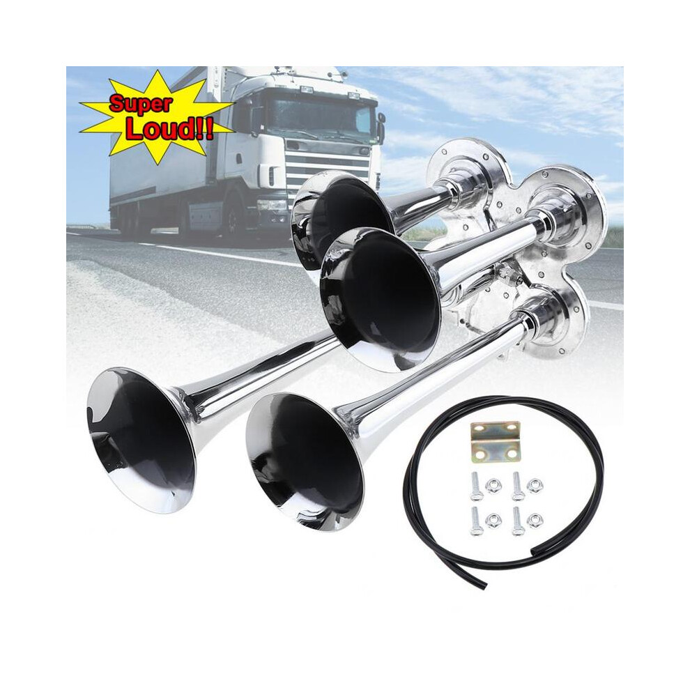 12V / 24V 150Db Super Loud Four Trumpet Air Horn For Car Vehicle Truck 9132346946931