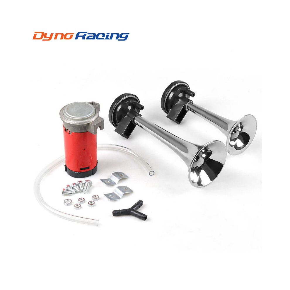 Universal 115Db Loud Car Air Horn 12V 450 Hertz Dual Trumpet Compressor 9132346948621