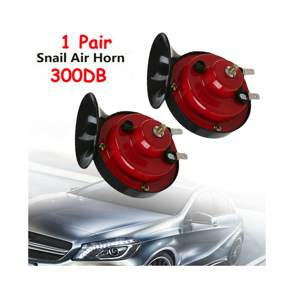 2Pcs 300Db Super Train Horn 12V Car Horn Loud Pressure Klaxon Speakers 9132346949338