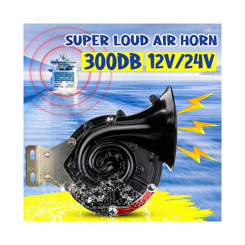 Super Loud 300Db 12V 24V Electric Car Air Snail Bull Horn Raging Sound 9132346954820