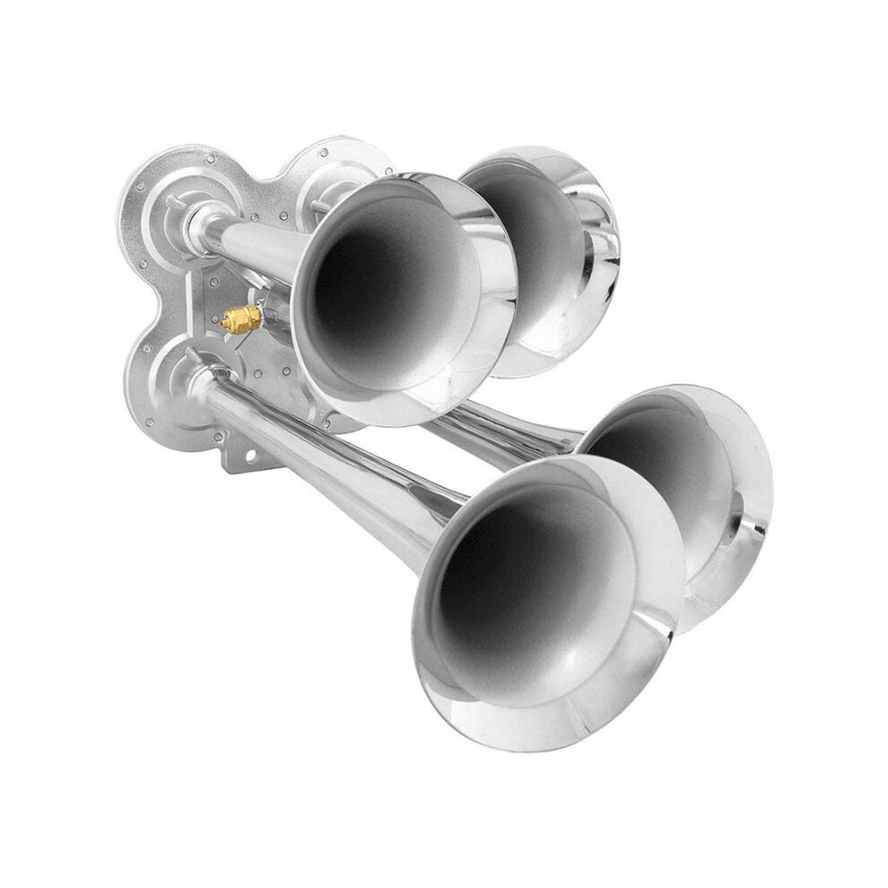 Loud 149Db 4/Four Trumpet Train Air Horn With 12V Electric Solenoid Zinc 9132346956978