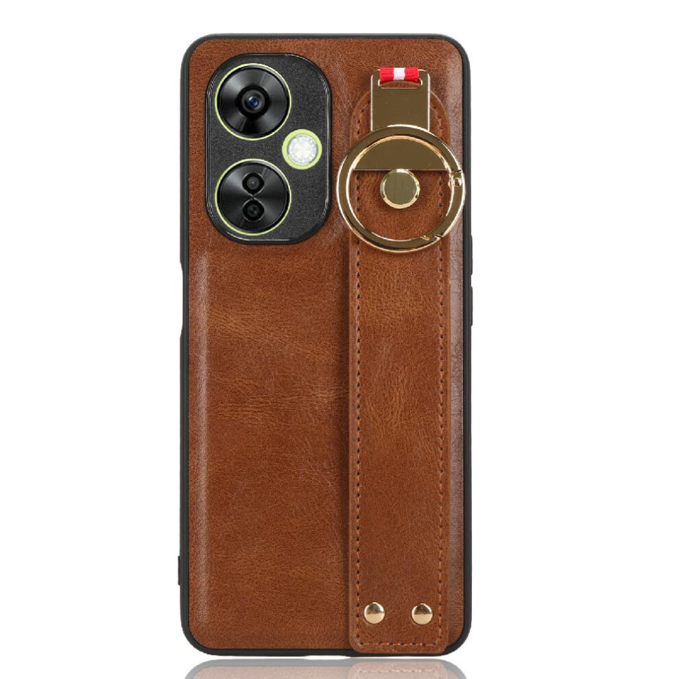 (Brown) Case For Oneplus Nord N30 Convenience Wrist Strap Premium Pu Leather Compatibility Brown 764762646288