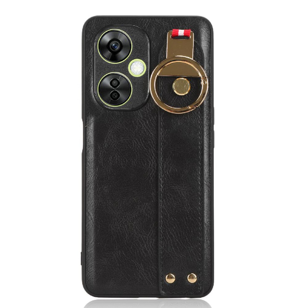 (Black) Case For Oneplus Nord Ce3 5G Convenience Compatibility Premium Pu Leather Wrist Strap Black 764762646493