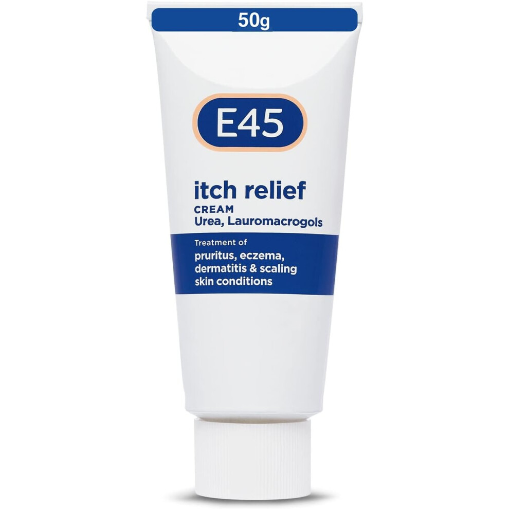 E45 Itch Relief Cream 50 g Anti Itch Cream Irritation Greasy E45 Cream Relieve Itching Eczema Dermatitis Cream Instantly Soothes Calms E45 Itching