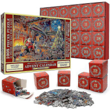 Puzzle Advent Calendar 2023, 1008 Pieces Puzzle 24 Days Christmas Countdown Advent Calendars, Christmas Gift Idea For Kids Adult