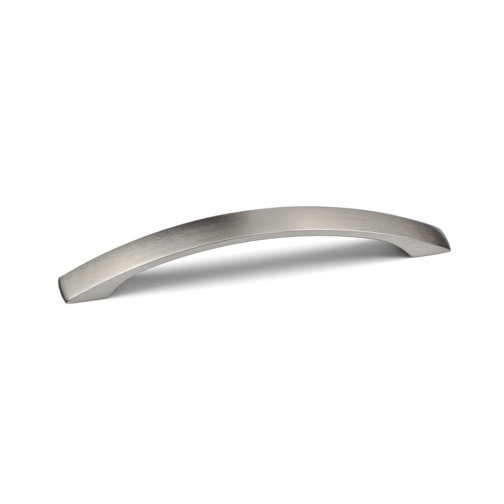 Brushed Nickel Bow Kitchen Cabinet Handle 160mm