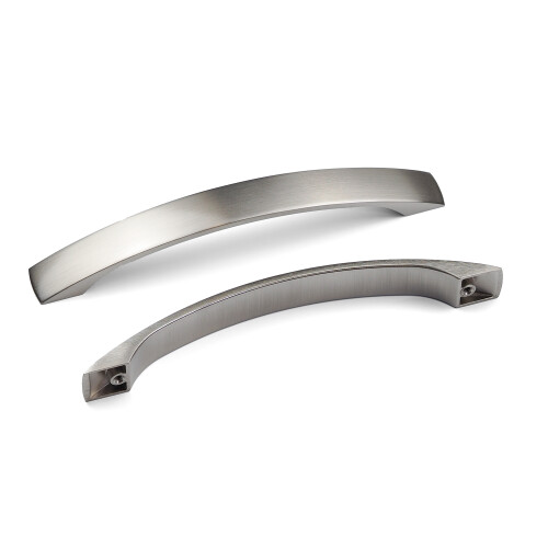 Brushed Nickel Bow Kitchen Cabinet Handle 160mm 2