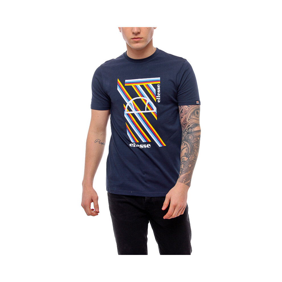 Ellesse (Navy, S) Marotta Mens T Shirt Casual Top Summer Blue