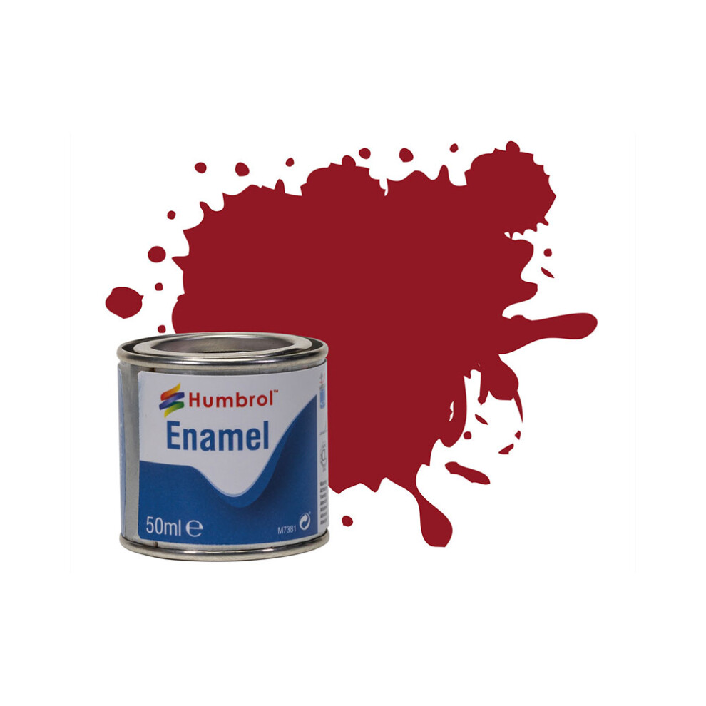 Humbrol 50Ml Enamel Paint Tinlet - No 20 Crimson Gloss Model Kit Paint