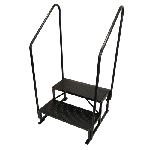 Portable Staging Stairs Portacabin Steps 2 Step (Non Slip Bolt Down)