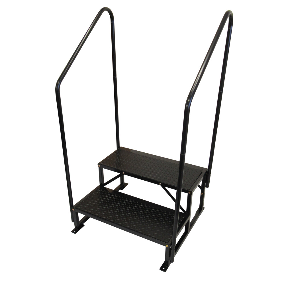 Portable Staging Stairs Portacabin Steps 2 Step (Non Slip Bolt Down)