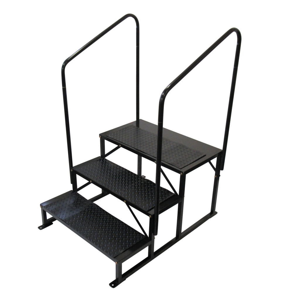 Portable Staging Stairs Portacabin Steps 2 Step (Non Slip Bolt Down)
