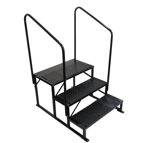 Portable Staging Stairs Portacabin Steps 2 Step (Non Slip Bolt Down) 1