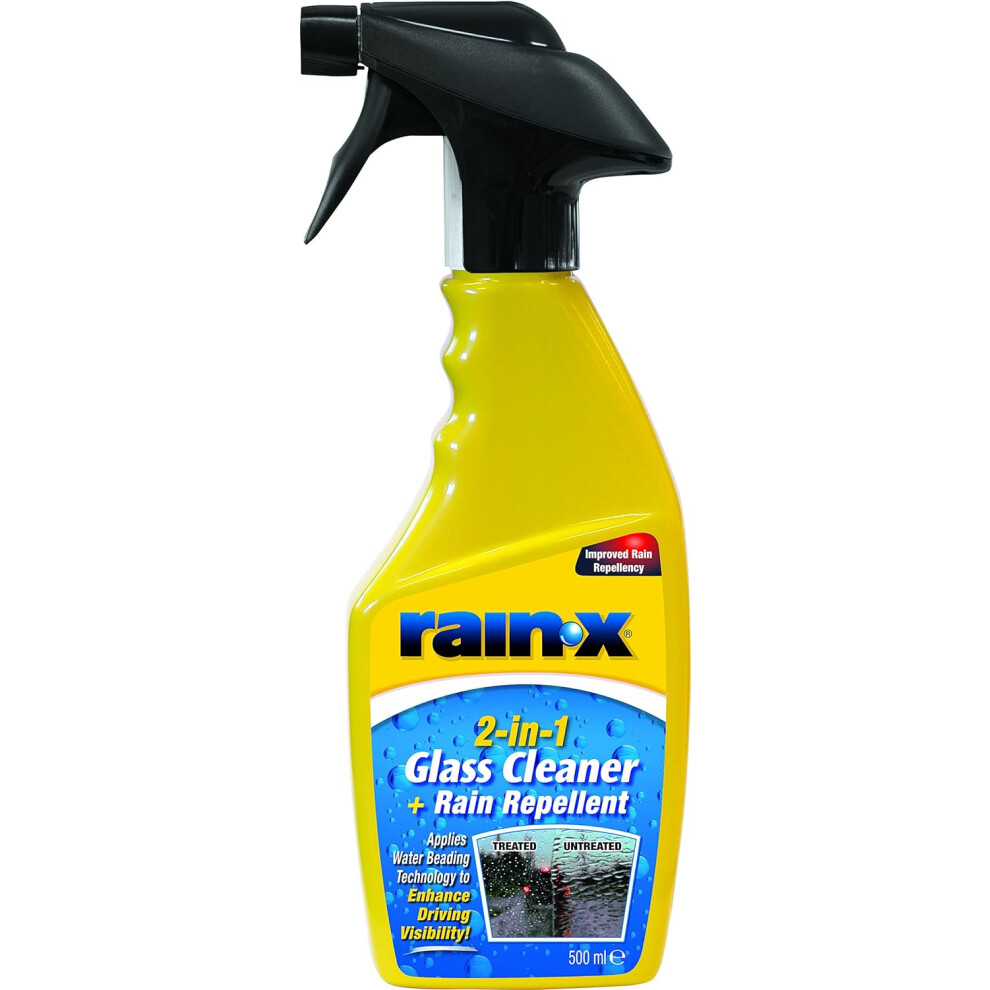 Rain X Rain-X 88199500 2In1 Glass Cleaner + Rain Repellent, 500Ml, Red