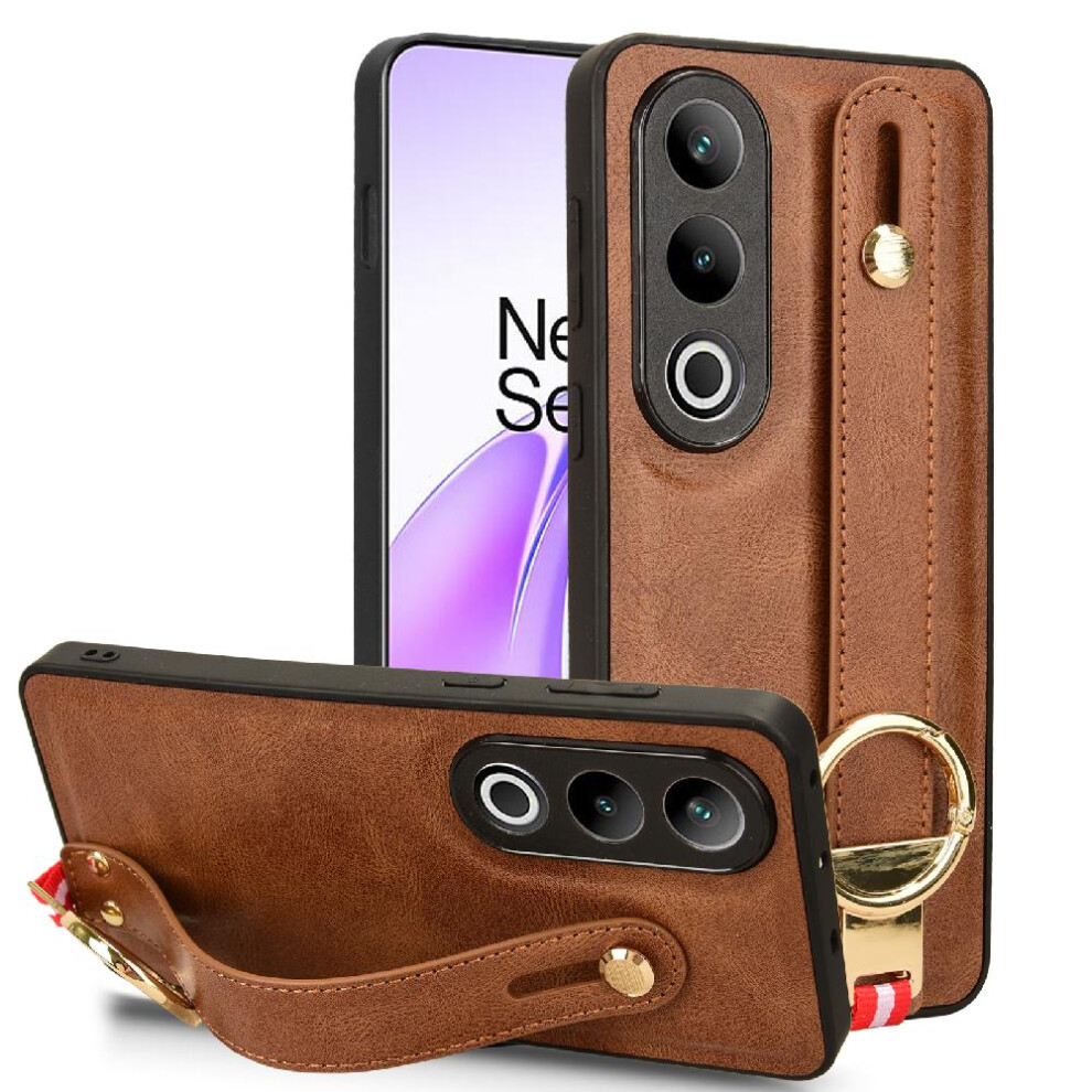 (Brown) Case For Oneplus Nord Ce4 5G Compatibility Convenience Premium Pu Leather Wrist Strap Brown 764762649289