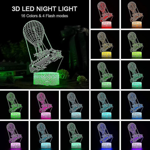 3d Battle Bus Light Remote Control Led Desk Lamp 16 Change Color 2