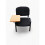 Black Padded Stacking Chair with Writing Tablet 1