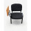 Black Padded Stacking Chair with Writing Tablet 3
