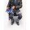 Black Padded Stacking Chair with Writing Tablet 5