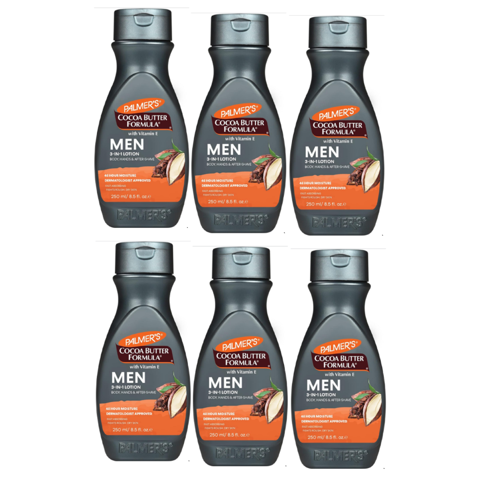 Pack of 6 Palmer's Cocoa Butter Men's Lotion Face & body Lotion New