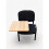 Black Padded Stacking Chair Double Writing Tablet 2