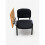 Black Padded Stacking Chair Double Writing Tablet 5
