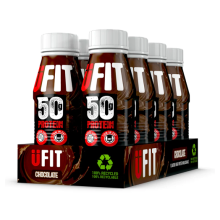 UFit 50g High Protein Shake Ready 2 Drink Chocolate Flavour Milkshake 8x 500mls Nov 24