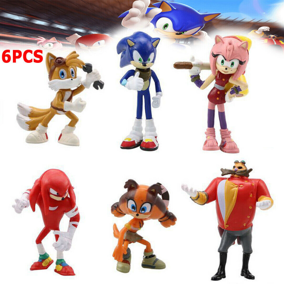 Sonic the Hedgehog PVC Action Game Figure Model Toy 6Pcs