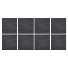 8 x Garden Slate Stomp Stone Stepping Stones Recycled Rubber 30 x 30cm