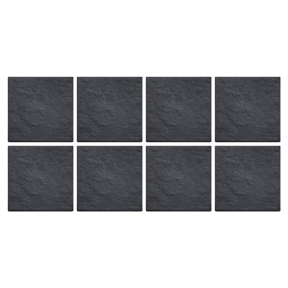 Nicoman 8 X Garden Slate Stomp Stone Stepping Stones Recycled Rubber 30 X 30Cm