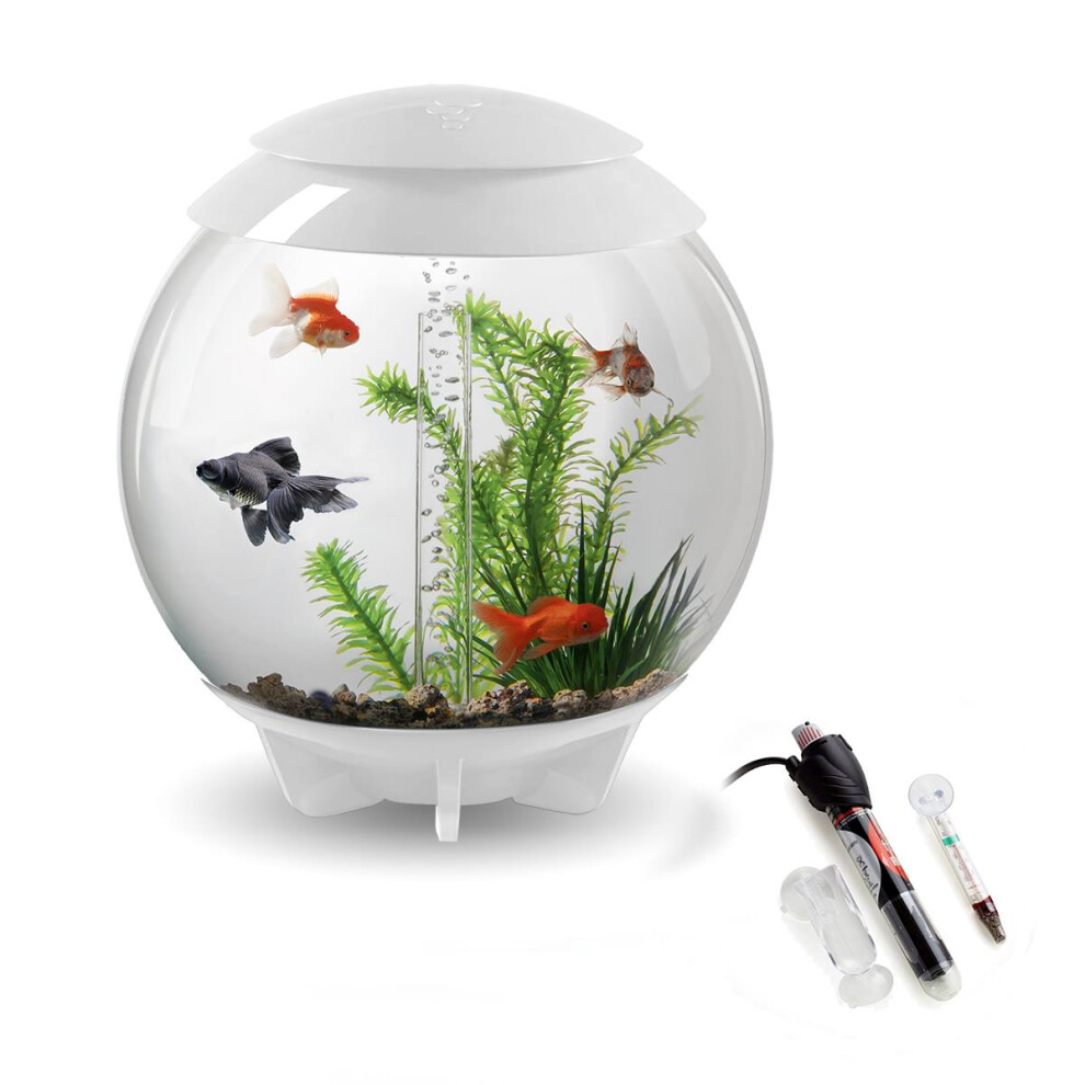 biOrb Halo 15L Aquarium in White with MCR LED Lighting and Heater Pack