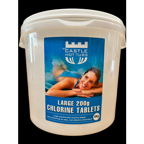 5kg Castle Hot Tubs Chlorine Tablets - 200g