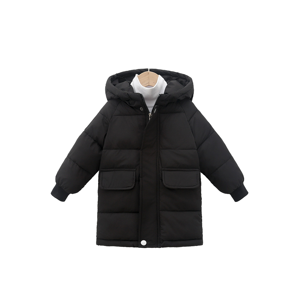 (Black, 4-5Years) Kids Boys Girls Jackets Hooded Coats Outwear NEW