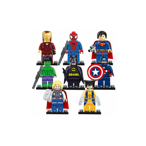 New 8Pcs Marvel Avengers Super Hero Comic Mini Figures Dc Minifigure Gift Fits 2