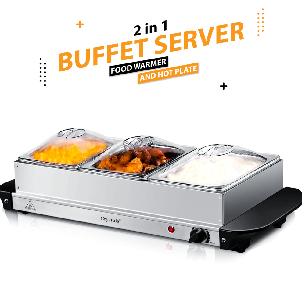 2.5L-ELECTRIC FOOD WARMER BUFFET SERVER,ADJUSTABLE TEMPERATURE TRAY
