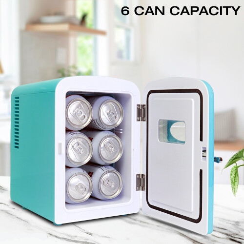 Koolatron 4L Mini Fridge Portable Mini Fridge For Bedrooms Aqua 2