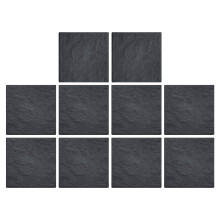 Square Stomp Stone Stepping Stone Grey Slate Recycled Rubber 30cm x 10