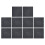Square Stomp Stone Stepping Stone Grey Slate Recycled Rubber 30cm x 10 1