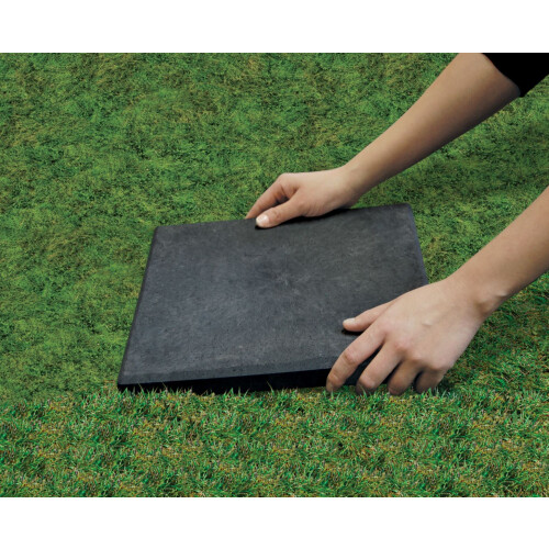 Square Stomp Stone Stepping Stone Grey Slate Recycled Rubber 30cm x 10 2