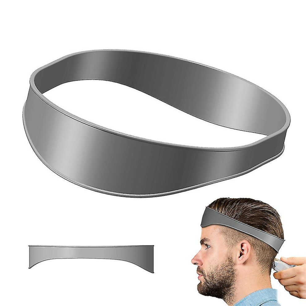 Grey (Grey) Curved Silicone Barber Band Neckline Shaving Template Hair Trimming Guide Barber Tool